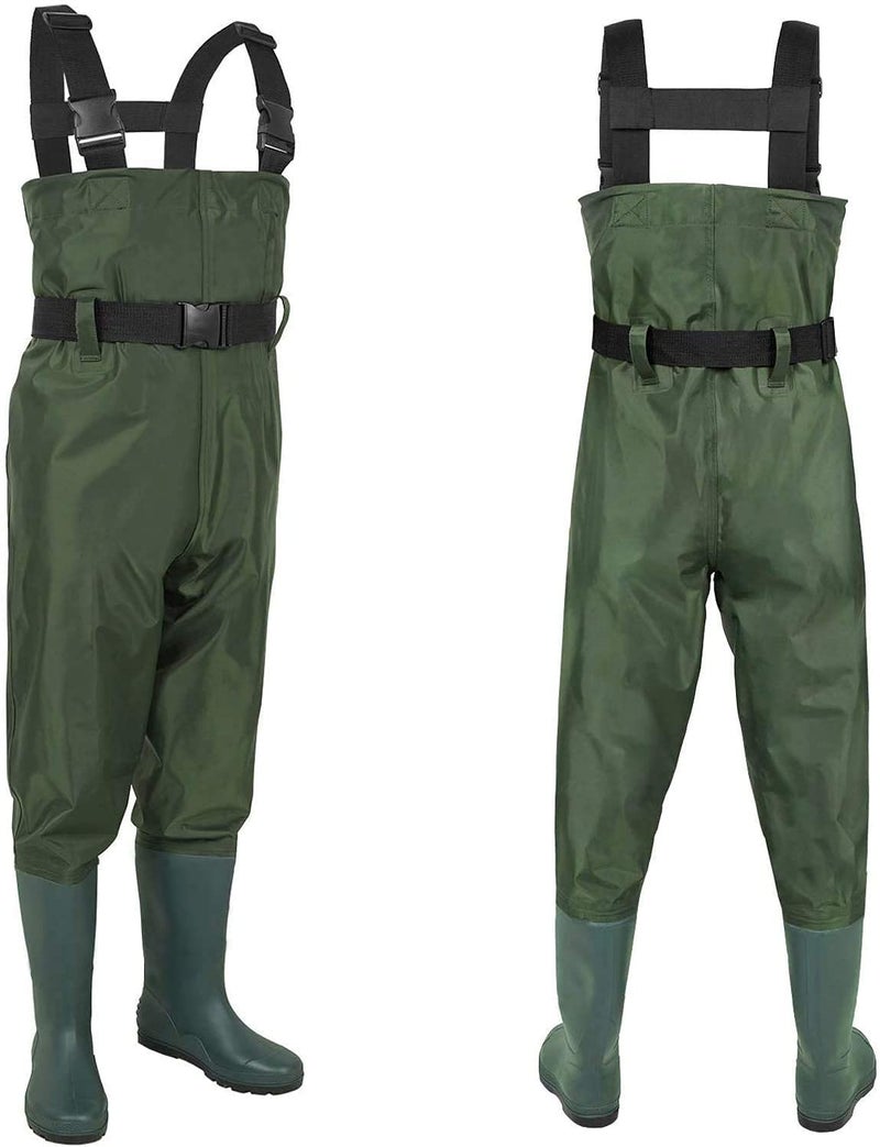LANGXUN Chest Waders for Kids, Lightweight and Breathable PVC Fishing Waders for Toddler & Children, Waterproof Hutting Waders for Boys and Girls, Age 12/13 Big Kid - Image 2